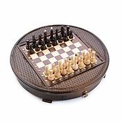 Активный отдых и развлечения handmade. Livemaster - original item Chess carved in the casket 