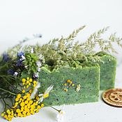 Косметика ручной работы handmade. Livemaster - original item Soap from scratch grass Silk natural handmade green. Handmade.