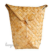 Русский стиль handmade. Livemaster - original item Woven birch bark backpack, pester, small turach, female. Handmade.