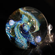 Украшения handmade. Livemaster - original item Pendant ball Particles of space. Galaxy Silver Glass Universe Necklace. Handmade.