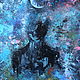Sleep. Oil painting and fluorescent acrylic 30/40. Pictures. Fleurdelys-art. Online shopping on My Livemaster.  Фото №2
