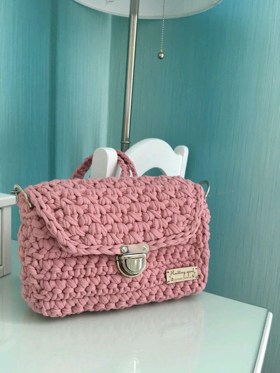 Сумочка из трикотажной пряжи в интернет-магазине Ярмарка Мастеров по ...