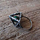 Silver ring with malachite. Rings. BOR.N | avtorskoe serebro. Online shopping on My Livemaster.  Фото №2