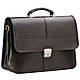 Leather briefcase 'Wilhelm' (dark brown), Brief case, St. Petersburg,  Фото №1