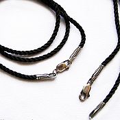 Украшения handmade. Livemaster - original item Chalker: Silk cord with silver. Handmade.