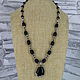Necklace with a Black Agate pendant'. Necklace. Magic box. My Livemaster. Фото №5
