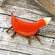 Brooch 'Red Fox, orange, minimalism, unusual', Brooches, Bryukhovetskaya,  Фото №1