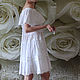 Boho dress with lace summer white. Lace. batiste. Boho. Lace. Dresses. Olgalevas. My Livemaster. Фото №4