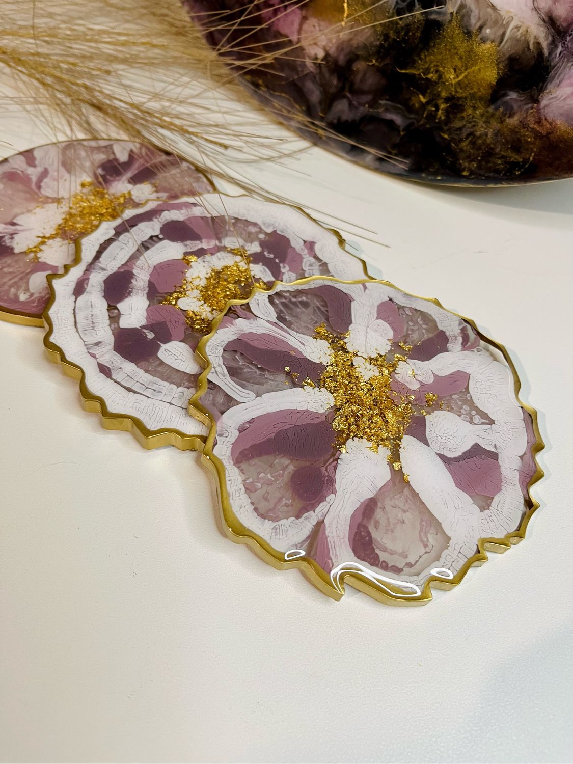 Костеры подставки для бокалов, свечей, украшений. Набор.Декор из смолы ...