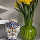 Vase, 'Spring flowers', porcelain, polychrome, France, Vintage vases, Arnhem,  Фото №1