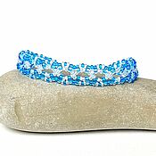 Украшения handmade. Livemaster - original item Blue Beaded Marine Bracelet. Handmade.