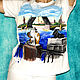 T-shirt white Petersburg and cats. T-shirts. Koler-art handpainted wear. My Livemaster. Фото №5