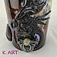 Ceramic mug decorated with handmade from polymer clay bunny, Mugs and cups, Yaroslavl,  Фото №1