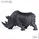 Rhino protector the guardian of the Obsidian gift to the head on February 23. Figurines. Miner premium - Ltd Moscow (mineralpremium). Online shopping on My Livemaster.  Фото №2