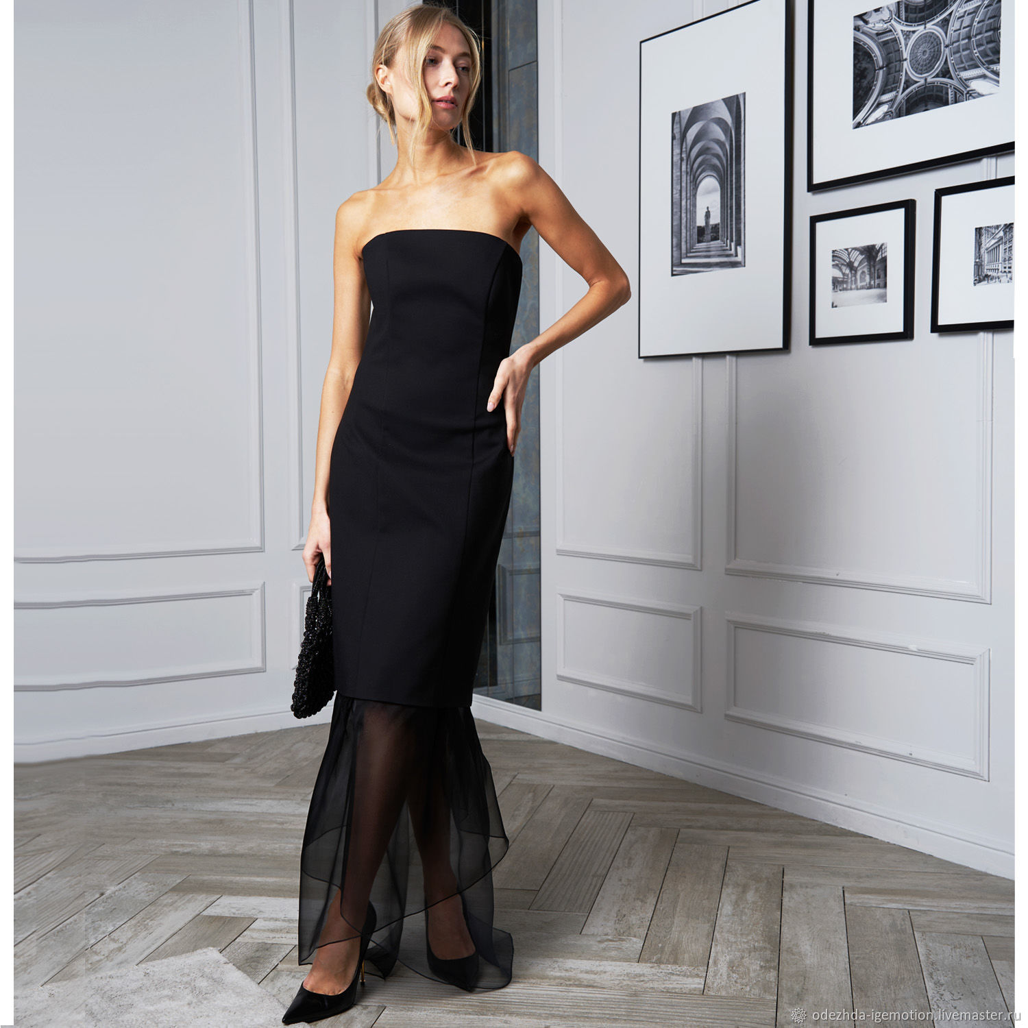 Вечернее черное платье-корсет Lady купить в интернет-магазине Ярмарка ...