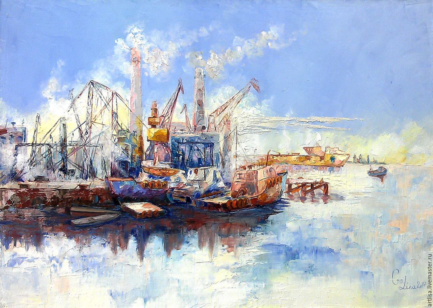 Ильичевский морской порт Советская живопись