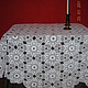 Tablecloth white lace openwork thick crocheted large, Tablecloths, Ekaterinburg,  Фото №1