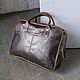 Кожаная сумка "Assistant Dark Brown". Мужская сумка. Manticastore. Ярмарка Мастеров.  Фото №9