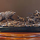 Статуэтка из бронзы Охота на медведя (бронзовая скульптура Охота), Статуэтка, Москва,  Фото №1