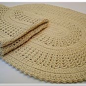 Для дома и интерьера handmade. Livemaster - original item Rug oval knitted cord. Handmade.