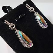 Украшения handmade. Livemaster - original item Silver earrings with quartz 19h6 mm. Handmade.