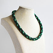 Украшения handmade. Livemaster - original item Green string necklace made of beads. Handmade.