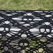 Аксессуары handmade. Livemaster - original item Black shawl with skulls (cotton). Handmade.