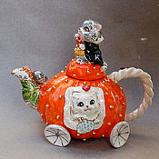 Посуда handmade. Livemaster - original item Pumpkin Kettle-carriage and seals. Journey.. Handmade.