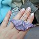 Brooch Moth fiolent polymer clay. Brooches. AnnaMalnaya. Online shopping on My Livemaster.  Фото №2