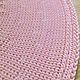 Круглый розовый рельефный коврик с мехом для спальни. Ковры для дома. ковры вязаные Натальи Зубовой (kovrik-makrame). Ярмарка Мастеров.  Фото №5