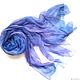 CHRISTMAS PRICE of 1650 rubles.! Buy Batik Handmade Stole Women's scarves and silk scarves stole Gift girl woman Ultraviolet Blue Scarf, Purple scarf Women's scarf, Buy scarf blue
