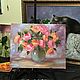 De las rosas en un florero de cristal. Pictures. Salon of paintings ArtKogay. Интернет-магазин Ярмарка Мастеров.  Фото №2