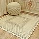 Carpets for the home: knitted carpet made of cord with lurex Royal square, Floor mats, Kabardinka,  Фото №1