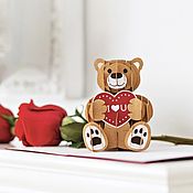 Открытки handmade. Livemaster - original item Teddy bear - 3D handmade greeting card. Handmade.