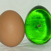 Винтаж handmade. Livemaster - original item Easter egg. RUSSIAN GREEN GLASS. Late 19th century Russia. Handmade.