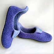 Boots, felted Blue