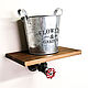 Wall shelf made of wood and pipes in Loft style. Shelves. dekor-tseh. Online shopping on My Livemaster.  Фото №2