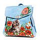 Backpack 'Kitten and butterfly', Backpacks, St. Petersburg,  Фото №1