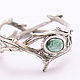 Order Ring of silver branches with green tourmaline. Ringlin's shop. Livemaster. . Rings Фото №3