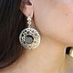 Order Dahlia ring and earrings with black onyx in 925 silver HH0161. Sunny Silver. Livemaster. . Jewelry Sets Фото №3