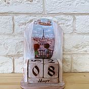 Канцелярские товары handmade. Livemaster - original item Perpetual Calendar Window to Paris. Handmade.