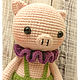 Поросенок Круз. Амигуруми куклы и игрушки. Handmade Zone Annette. Ярмарка Мастеров.  Фото №6