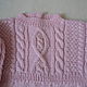 Order Knitted soft pink romper with a pattern of braids. 4 children-baby. Livemaster. . Overall for children Фото №3