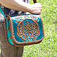 Leather bag with Celtic coat of arms-turquoise. Classic Bag. schwanzchen. Online shopping on My Livemaster.  Фото №2