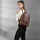 Кожаный рюкзак "Джессика" (светло-коричневый). Рюкзаки. Кожинка. Ярмарка Мастеров.  Фото №6