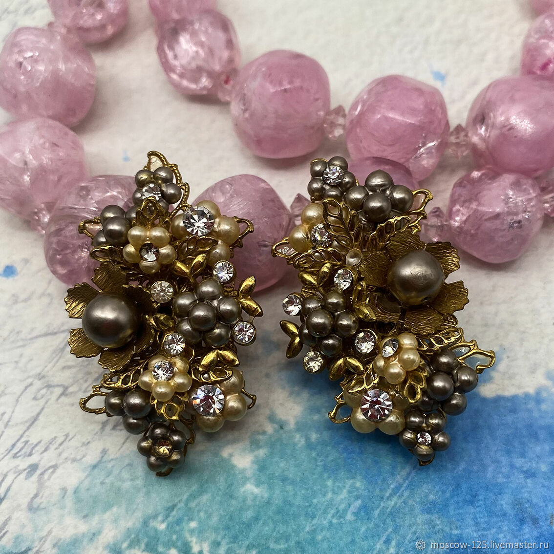 Винтаж: Серьги винтажные: STANLEY HAGLER РОСКОШНЫЕ КЛИПСЫ С ЖЕМЧУГОМ ...