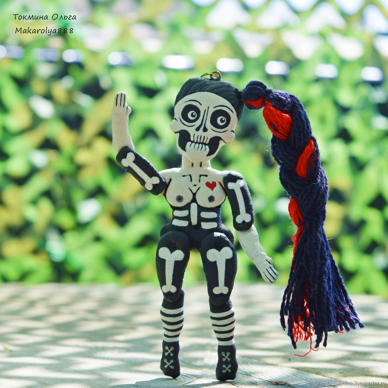 "Девушка Скелет" Кукла брелок – заказать на Ярмарке Мастеров – G5P4PRU ...