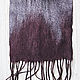 Men's Felted Grey Count Scarf. Scarves. Юлия Левшина. Авторский войлок COOLWOOL. My Livemaster. Фото №6