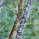 Oil painting landscape birch trees bathed in morning light. Pictures. vettochka. My Livemaster. Фото №4