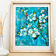 Order Painting white flowers blooming apple tree oil. Yulia Berseneva ColoredCatsArt. Livemaster. . Pictures Фото №3